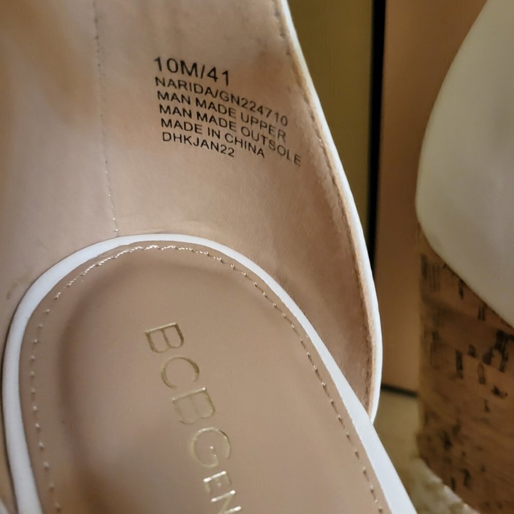 BCBGeneration women's Narida Espadrille Ankle Strap Wedge Sandals Size: 10 NIB - Picture 5 of 11